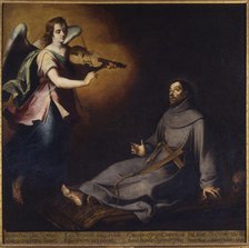 Saint Francis of Assisi in Ecstasy, c. 1646. Creator: Murillo, Bartolomé Estebàn (1617-1682).