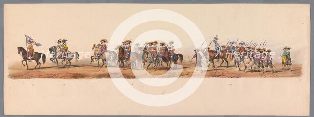 Historical parade at the second centenary of the Utrecht University, 1836 (plate 5), 1837. Creator: Victor Adam.