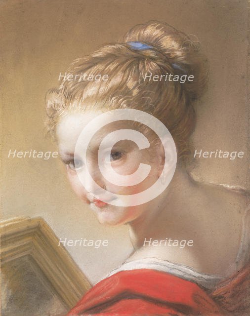 Study of a Girl in Red, 1717. Creator: Benedetto Luti.
