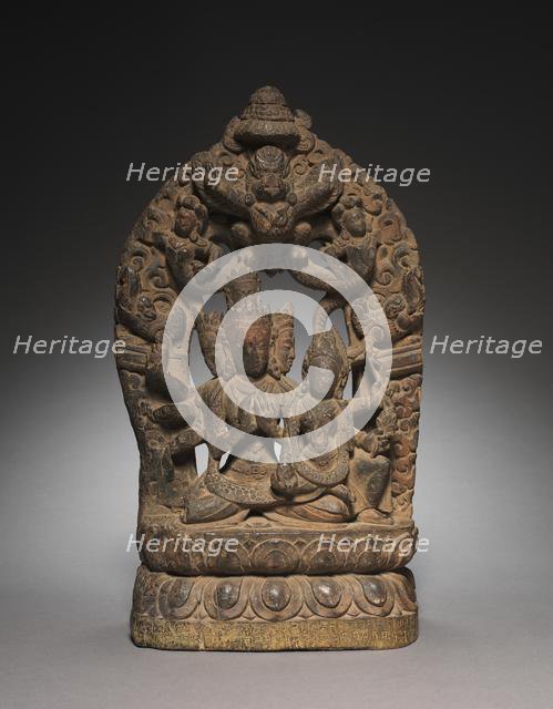 Tantric Form of Avalokiteshvara with Consort, 16th - 17th century. Creator: Unknown.