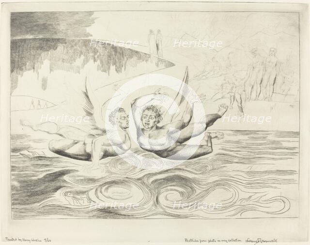 The Circle of the Corrupt Officials; The Devils Mauling Each Other, 1827. Creator: William Blake.