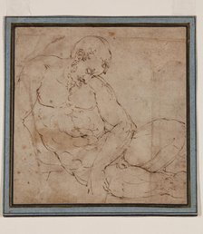 Nude Man Asleep, between 1540 and 1549. Creator: Luca Cambiaso.