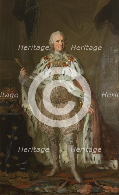 Adolf Fredrik, 1710-1771, King of Sweden, Duke of Holstein-Gottorp, late 18th-early 19th century. Creator: Lorens Pasch the Younger.