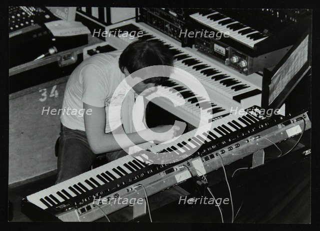 German electronic musician Klaus Schulze at the Forum Theatre, Hatfield, Hertfordshire, 1983. Artist: Denis Williams