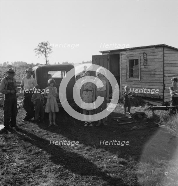 Possibly: Bean pickers' children in camp at end..., near West Stayton, Marion County, Oregon, 1939. Creator: Dorothea Lange.