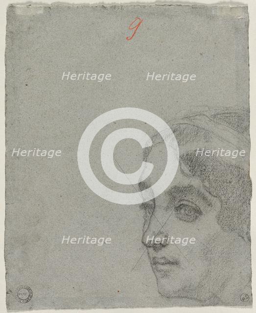 Head of a Woman (verso), c. 1857. Creator: Thomas Couture (French, 1815-1879).