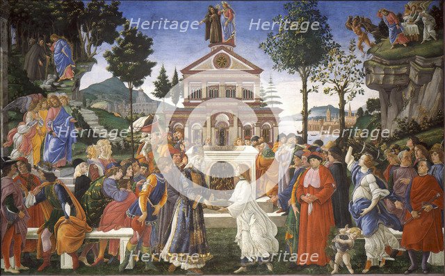 The Temptation of Christ, 1481-1482. Artist: Botticelli, Sandro (1445-1510)