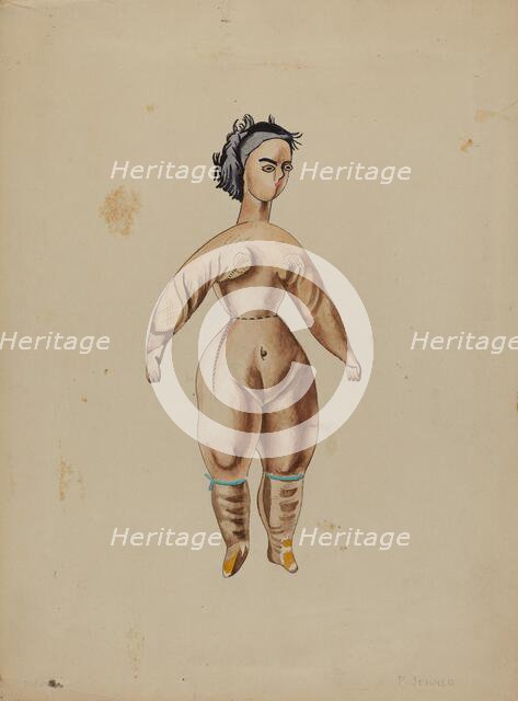 Primitive Doll, c. 1936. Creator: Percival Jenner.