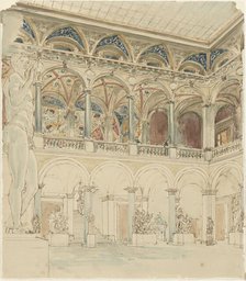 Courtyard of the Ecole des Beaux-Arts in Paris, 1872-1904. Creator: Wilhelm Cornelis Bauer.