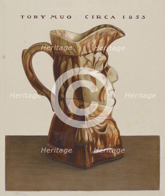Toby Mug, c. 1937. Creator: Cleo Lovett.