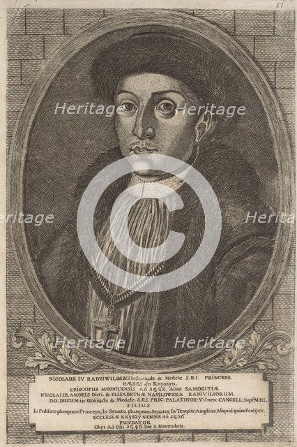 Nicolas III Radziwill (1492-1530), Bishop of Samogitia. From: Icones Familiae Ducalis Radivilianae,