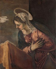 The Annunciation: Maria, 1560-1584. Creator: Tintoretto, Jacopo (1518-1594).
