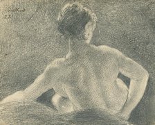 Reclining female nude viewed from the back, (c1800?). Creator: Thomas Stothard.