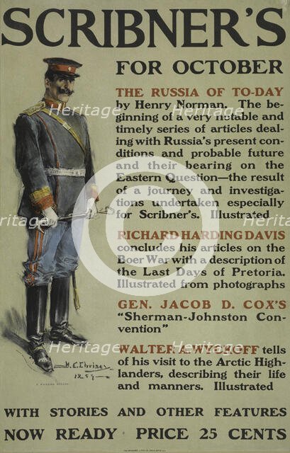 Scribner's for October, c1899 - 1906. Creator: Howard Chandler Christy.