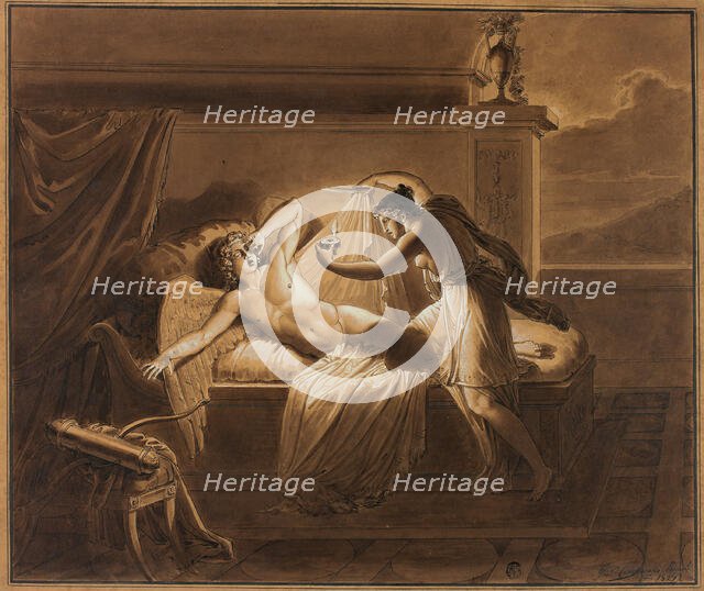 Cupid and Psyche, 1821. Creator: Giuseppe Cammarano.