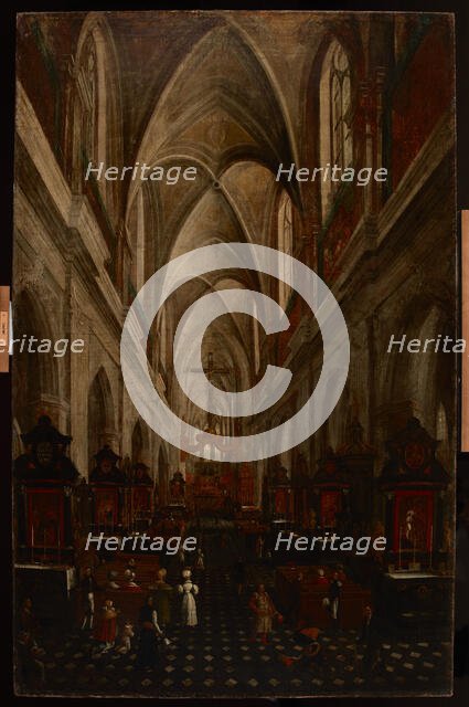 Interior of St Mary's Church in Krakow, c1840. Creator: Teodor Baltazar Stachowicz.