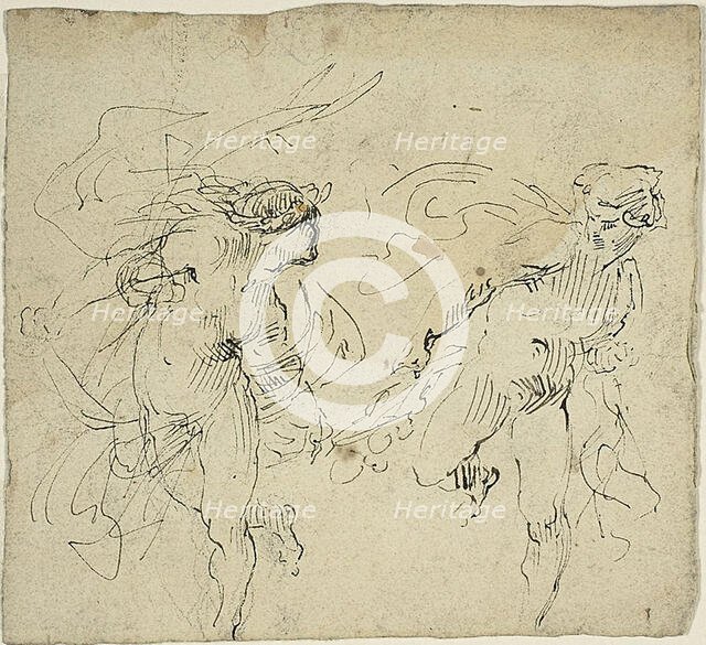 Two Running Male Figures, n.d. Creator: Jean-Baptiste Carpeaux.