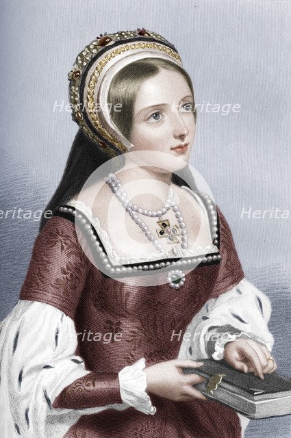 Catherine Parr (1512-1548), the sixth wife of King Henry VIII, 1851. Artist: William Henry Mote.