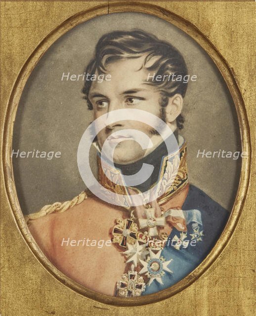 Portrait of King Leopold I of Belgium (1790-1865), c 1817. Creator: Dawe, George, (after)  .