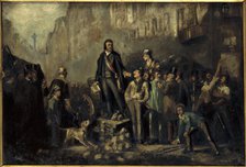 Alphonse Baudin (1811-1851) on the Barricade of Faubourg Saint-Antoine, December 3, 1851, 1869. Creator: Ernest Pichio.