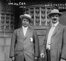 Gov. Jas. Cox (Ohio) and Fitzgerald (NY), 1913. Creator: Bain News Service.