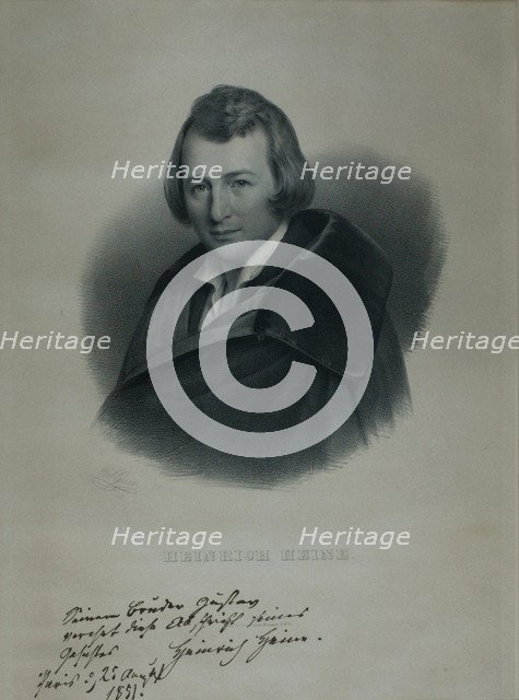 Portrait of the poet Heinrich Heine (1797-1856), 1839. Artist: Giere, Julius (1807-1880)
