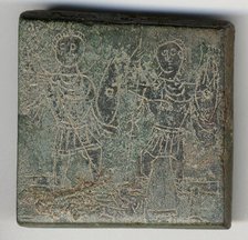Balance Weight with Two Emperors Hunting a Snake, Byzantine, 4th-5th century. Creator: Unknown.