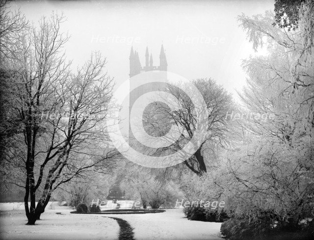 Magdalen College Bell Tower, Oxford, Oxfordshire, c1860-c1922. Artist: Henry Taunt