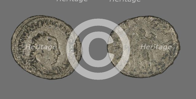 Antoninianus (Coin) Portraying Emperor Valerian, 255-257. Creator: Unknown.