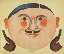 Six Masks: White, Early 1930s. Creator: Yermolayeva, Vera Mikhailovna (1893-1938).