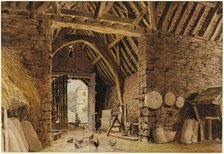 A Barn Interior, 1830/35. Creator: William Henry Hunt.