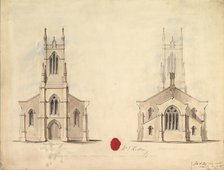 Design for the Proposed Church at Middlesborough, 1837. Creators: John Green, Benjamin Green.