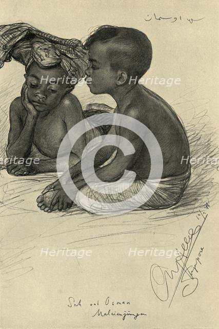 Sah and Osman, Malayan boys, Singapore, 1898. Creator: Christian Wilhelm Allers.