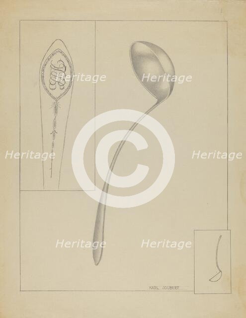 Silver Ladle, c. 1936. Creator: Karl Joubert.