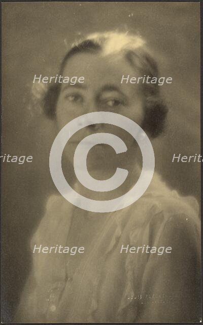 Portrait of a Woman in White Blouse, 1907-1924. Creator: Louis Fleckenstein.