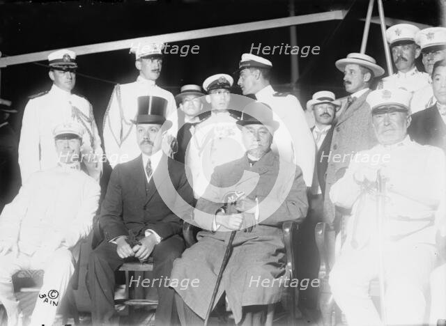 Gen. Virbeck [i.e., Verbeck; Chandler Hale; Adm. Togo; [and] Gen. Grant, 1911. Creator: Bain News Service.