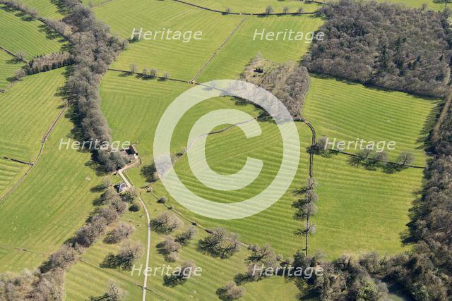 Medieval ridge and furrow earthworks near Sezincote, Gloucestershire, 2018. Creator: Historic England Staff Photographer.