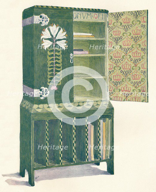 'Music Cabinet. From a sketch by M. H. Baillie Scott', 19th century. Artist: Mackay Hugh Baillie Scott.