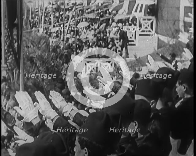 Group of Boy Cadets Making the Fascist Salute, 1926. Creator: British Pathe Ltd.