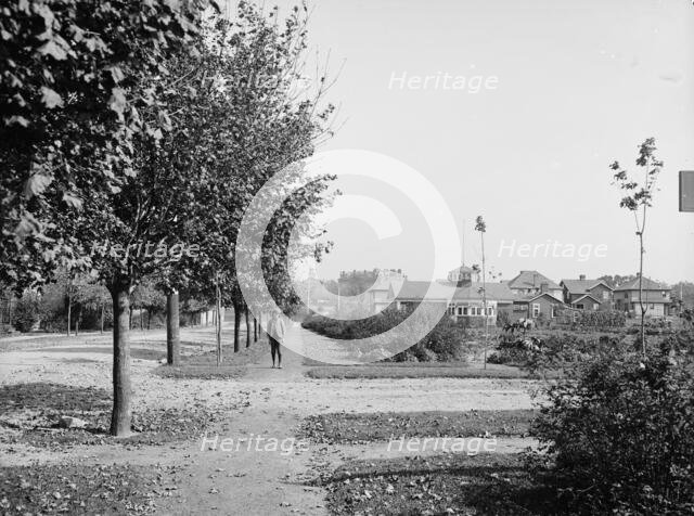 M Street with boys' garden and officers' club, National Cash Register [Company], Dayton, (1902?). Creator: William H. Jackson.
