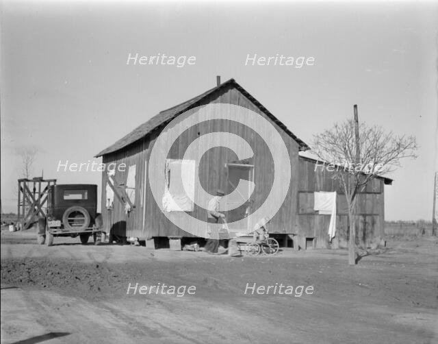 Housing for Oklahoma refugees, California, 1936. Creator: Dorothea Lange.