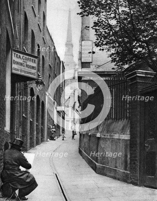 Huggin Lane, London, 1926-1927.Artist: Paterson