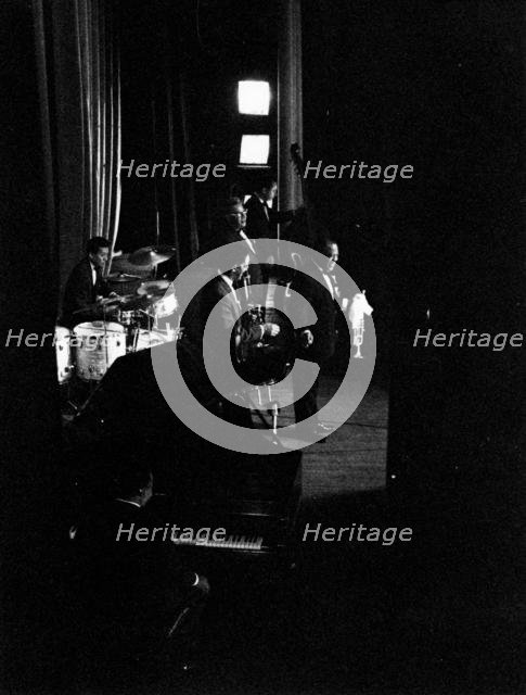 Louis Armstrong and All Stars on stage,  Finsbury Park Astoria, 1962. Creator: Brian Foskett.