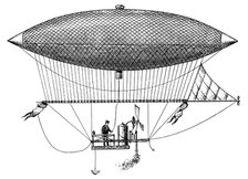 Henri Giffard's steerable airship of 1852, 1903. Artist: Unknown