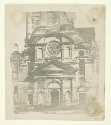 St. Etienne du Mont, Facade, c. 1853/58. Creator: William Henry Fox Talbot.