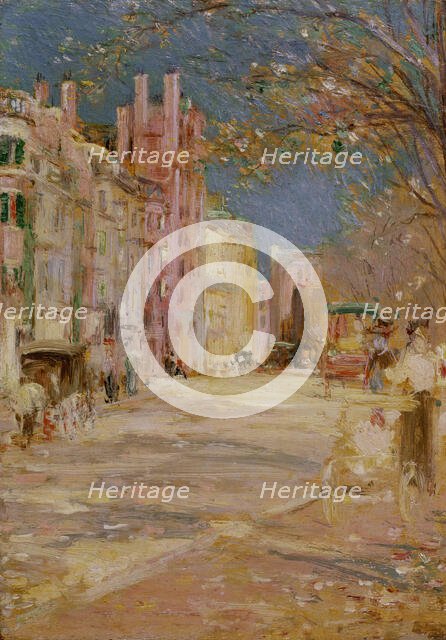 Boston Street Scene (Boston Common), 1898-99. Creator: Edward Mitchell Bannister.