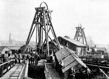 The Disastrous Flooding of Audley Colliery; entrance to the pit, 1895. Creator: George Meisenbach.