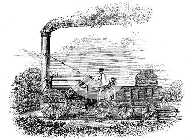 George Stephenson's locomotive 'Rocket', 1829 (1859). Artist: Unknown