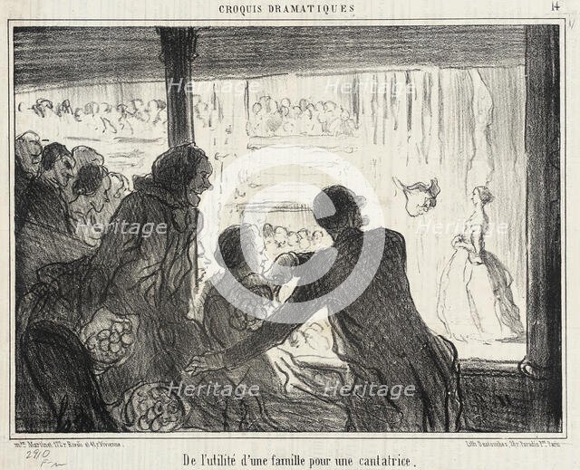 De l'utilité d'une famille pour une cantatrice, 1857. Creator: Honore Daumier.