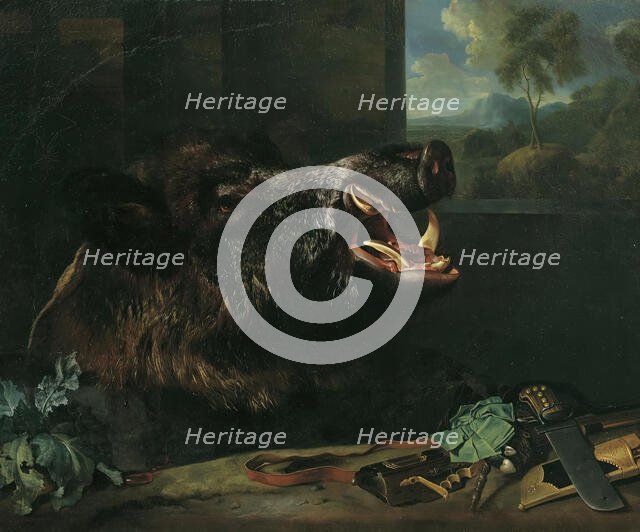 Wild boar still life, 1718. Creator: Johann Georg de Hamilton.